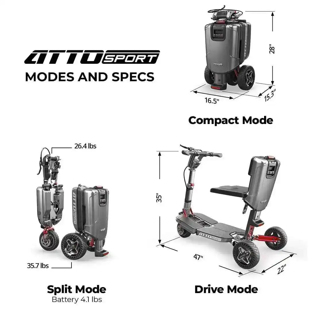 ATTO SPORT Portable Mobility Scooter - Image 23